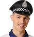 Atosa Carnaval verkleed Politie agent hoedje - zwart/zilver