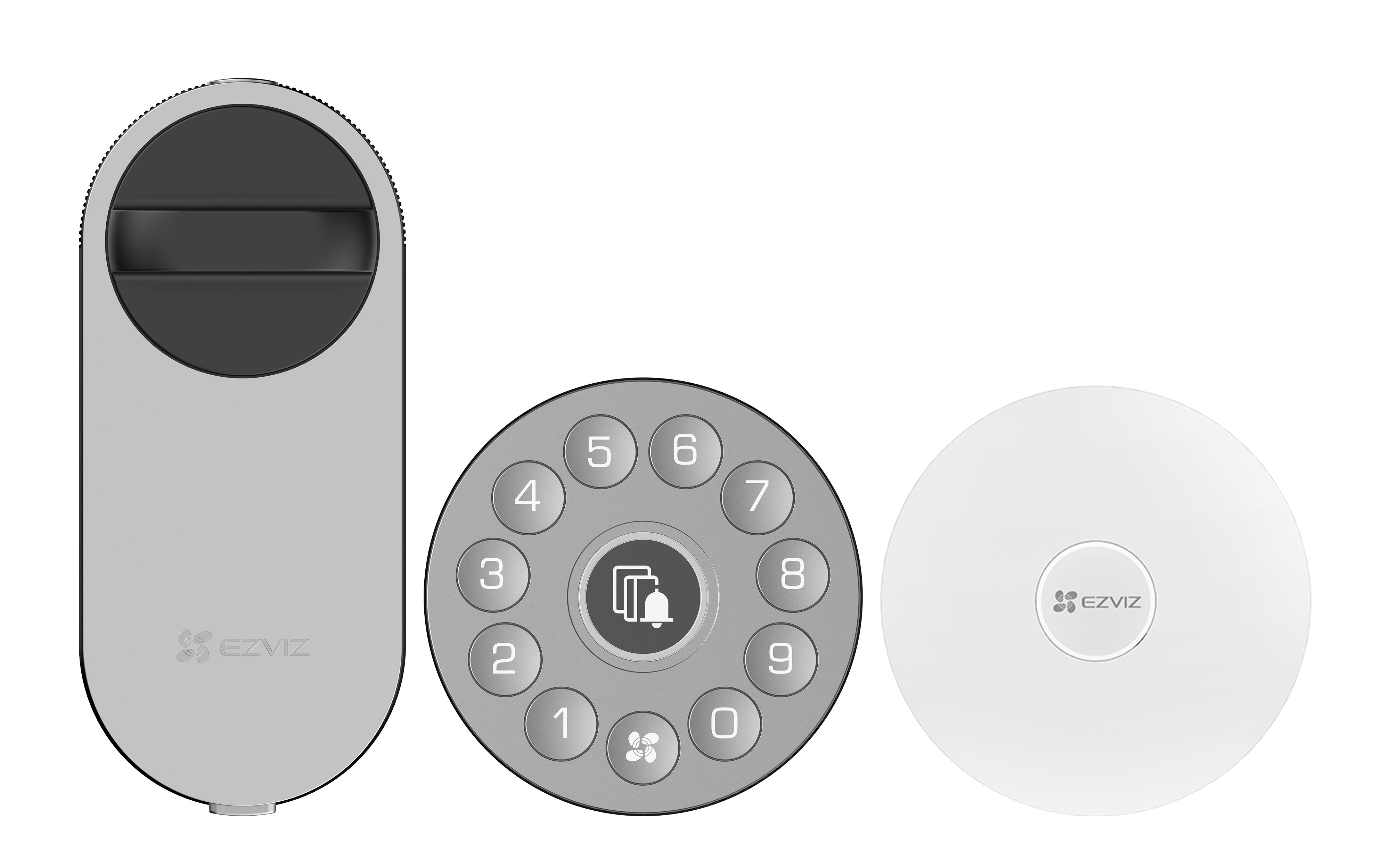 EZVIZ CS-DL01S + DL01CP + A3-BK Slim Smart Door Lock - Grey - Code & RF Card - WiFi