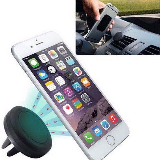 HaverCo Magnetische telefoonhouder dock voor in de auto / Klemt op ventilatierooster Zwart