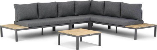Lifestyle Palm Beach Hoek Loungeset 5-delig - Grijs-antraciet