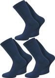 normani 3 paar gezondheidssokken met comfortabele boord marineblauw katoen/polyamide/elastaan maat 43-46 unisex