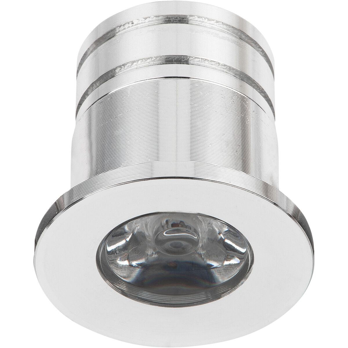 Velvalux LED Veranda Spot Verlichting - 3W - Natuurlijk Wit 4000K - Inbouw - Dimbaar - Rond - Mat Zilver - Ø31mm