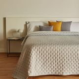 Sancarlos Sprei Bouti Popes, grijs, 100% polyester, bed 160/180 cm.