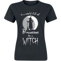Sprüche In a World Full of Princesses, Be a Witch T-shirt - Zwart