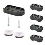 WAGNER QuickClick® Stoelglijders I set van 4 om vast te schroeven, voor sledestoelen met ronde buis I 4x base + 8x schroef+glijderinzet - wolvilt ULTRASOFT - 52 x 25 mm - Made in Germany - 15831400