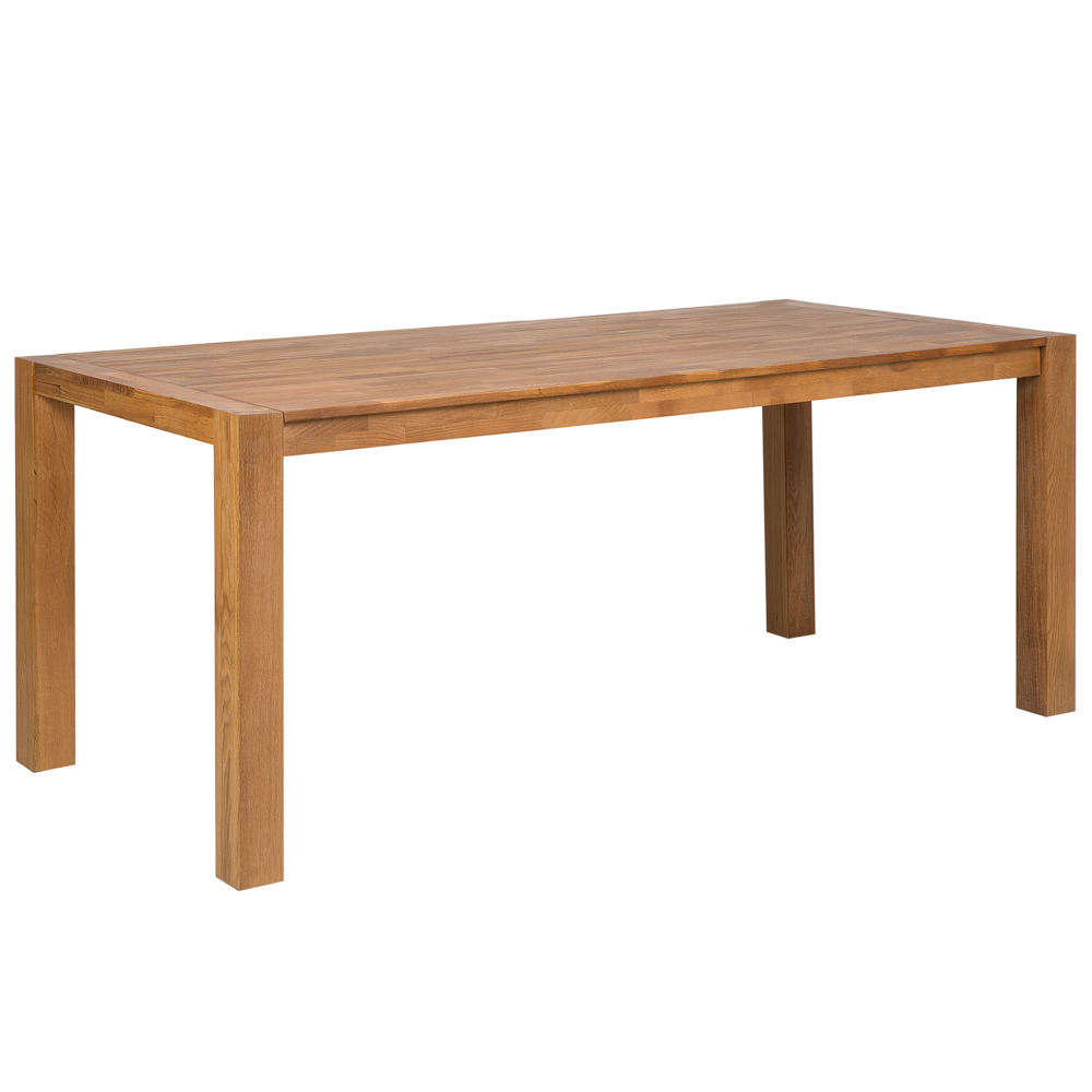 Beliani Eettafel hout lichtbruin 180 x 85 cm NATURA