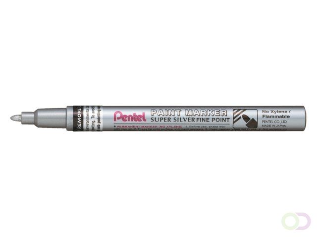 Pentel viltstift MFP10 ronde punt 1.5mm zilver