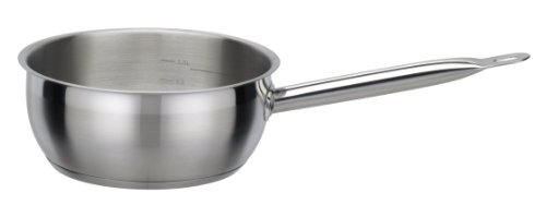 GSW Stahlwaren GmbH High Fry Pan, 16 x 7,6 cm, 1 l, roestvrij staal, Zilver, 30 x 16 x 7,6 cm