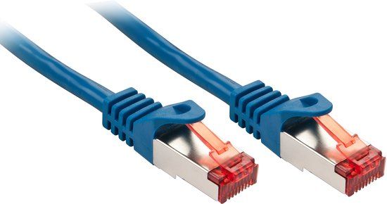 Lindy CAT6 sFTP kabel 0.5 meter Blauw