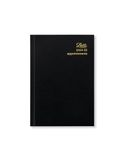 Letts of London Standaard A6 academische 2024/2025 dag naar een pagina met afsprakendagboek - zwart