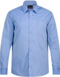 JP 1880 - Heren - Overhemd business strijkvrij kentkraag lange mouwen - Lichtblauw - Maat 3XL