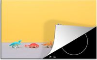 Merkloos KitchenYeah® Inductie beschermer 77x51 cm - Dinosaurus speelgoed - Geel