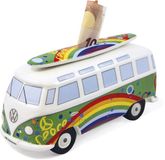 BRISA VW Collection Volkswagen T1 Bulli Bus spaarpot-varken-blik met surfplank, cadeau-idee/fansouvenir (keramiek/schaal 1:18)