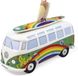 BRISA VW Collection Volkswagen T1 Bulli Bus spaarpot-varken-blik met surfplank, cadeau-idee/fansouvenir (keramiek/schaal 1:18)