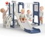 Merkloos 8-in-1 Glijbaan en Schommelset voor Peuters met Whiteboard en Basketbalring - Indoor en Outdoor Speelset