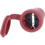 as - Schwabe Veiligheidscontactkoppeling rood - voor leidingen tot max. 2,5 mm² - rubberen koppeling geschikt voor buiten - 230V / 16A - IP44, 62291