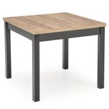 Home Style Eiken Uitschuifbare Eettafel Tiago 90x90 cm met Zwart