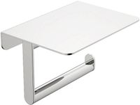 Wiesbaden Alonzo Toilet Roll Holder with Shelf Chrome