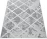 Paco Home Tapis pour terrasses intérieur et extérieur aspect marbre motif à carreaux gris 120x170 cm