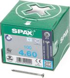 Spax Vis à bois tête fraisée inox pozidriv 4.0x60mm (par 100 pièces)