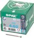 Spax Vis à bois tête fraisée inox pozidriv 4.0x60mm (par 100 pièces)