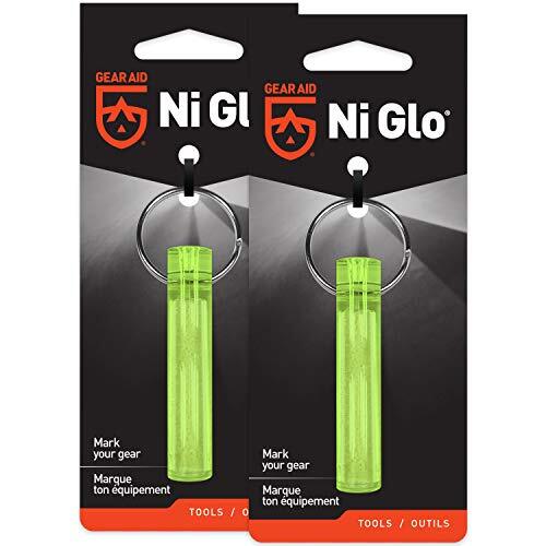 Gear Aid GEAR AID Unisex's Ni Glo, 2" gloeiende sleutelhanger voor kamperen, SCUBA en nachtvissen, geel, 2"