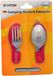 BHome Reisbestek 4-delige Camping Bestek Outdoor RVS Spork Survival Mes Vork Lepel Flesopener Rood