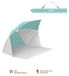 NILS Pop-up 2-in-1 Strandparasol en Windscherm - Mintblauw/Grijs