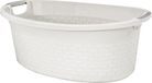 BranQ Panier à linge en coton 60L Antique Blanc