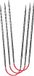 Addi CraSyTrio Novel 30cm 6.50mm Zilver Metaal Kousenbreinaalden