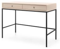 3xE living Table de chevet 104 cm, 2 tiroirs, poignée beige/noire, 104 x 50 x 78 cm