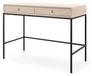 3xE living Table de chevet 104 cm, 2 tiroirs, poignée beige/noire, 104 x 50 x 78 cm