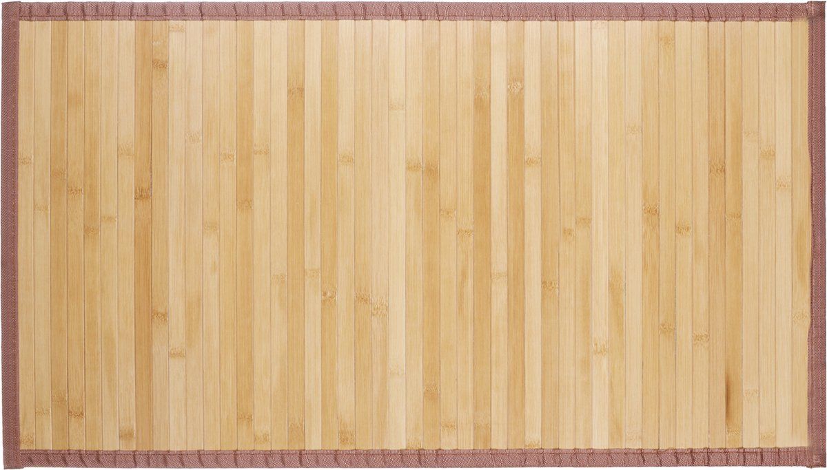 Relaxdays badmat bamboe - douchemat - badkamer - hout - antislip - 80 x 45 cm