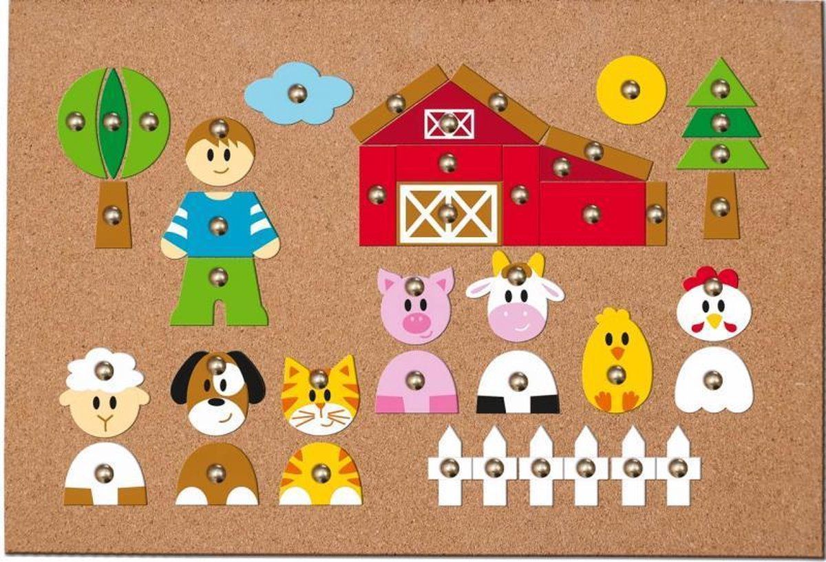 Woody Hamertje Tik Boerderij - Hout - 8591864907014