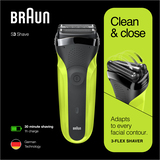 Braun Series 3 300 - Elektrisch Scheerapparaat - Zwart/Volt Green