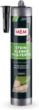Mem Stone Adhesive Fix & Ready, Hoge aanvangshechting, snelle uitharding en zeer hoge eindsterkte, Voor alle soorten steen, Oplosmiddelvrij, 445 g patroon, Zwart
