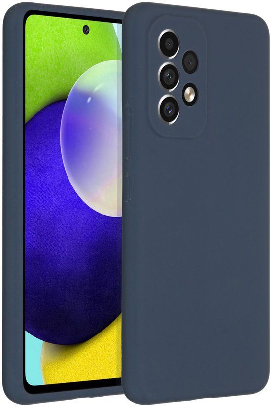 Accezz Liquid Silicone Backcover voor de Samsung Galaxy A53 - Donkerblauw