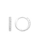 Leosba Boucles d'oreilles avec zircone brillante et plaqué argent