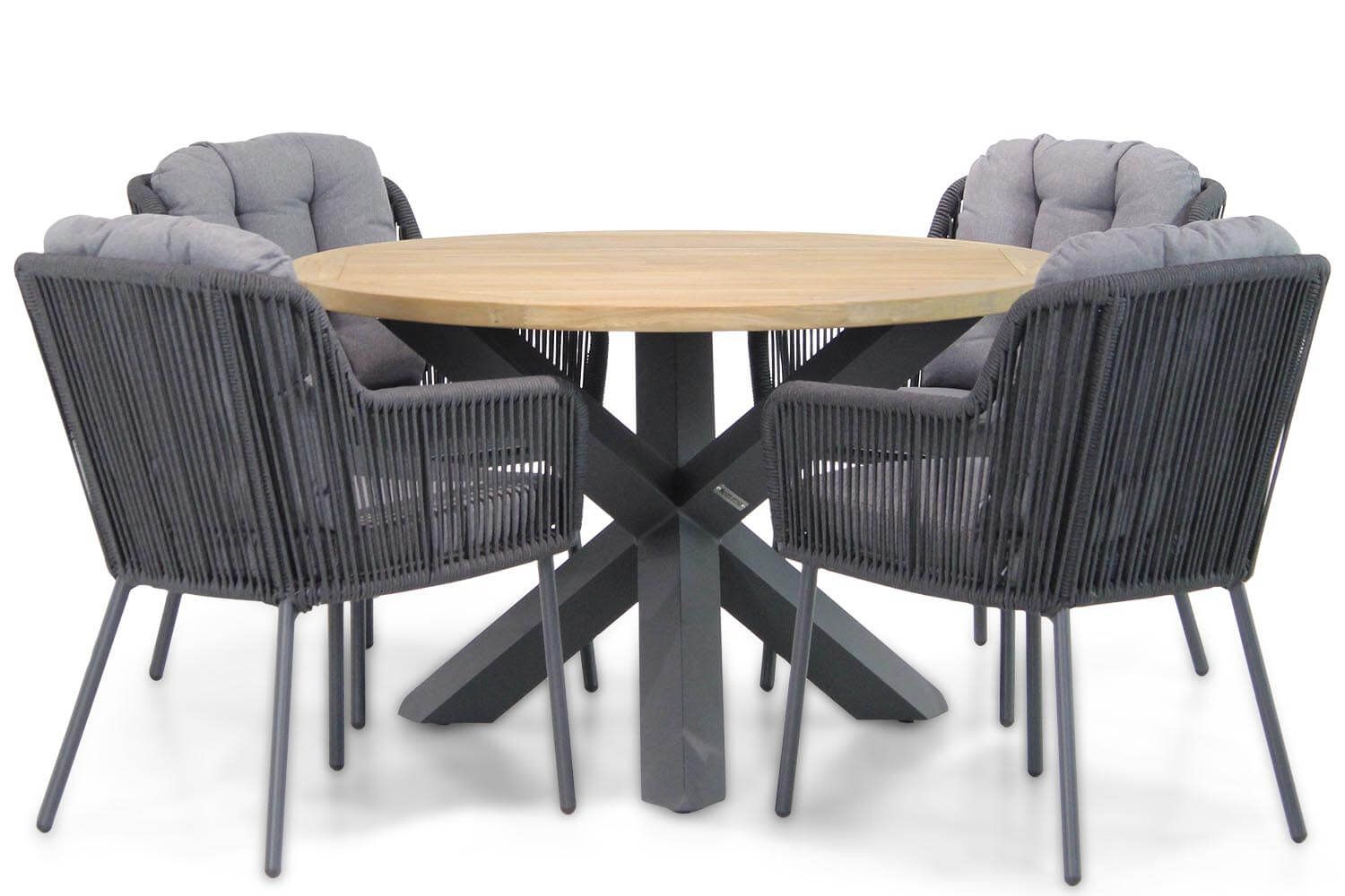 Santika Furniture Santika Tendenza/Rockville 120 cm dining tuinset 5-delig