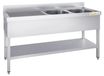 GOLDINOX Inox évier 1400x600 mm avec 2 cuves à droite et un égouttoir à gauche - PREMIUM