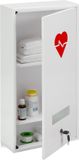 Relaxdays medicijnkastje met slot - 3 vakken - staal - 60 x 30 x 12 cm - wit