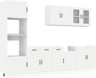 vidaXL - 7-delige Keukenkastenset - Kalmar - Bewerkt Hout - Wit