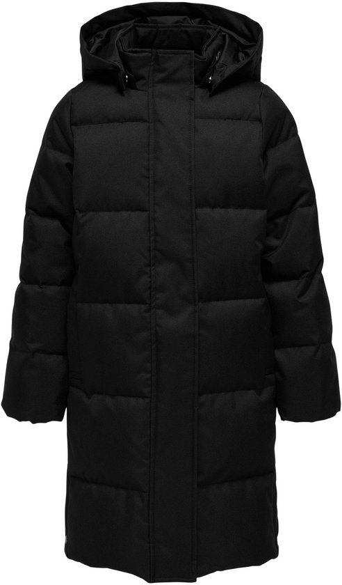 ONLY KIDS ONLY KOGirene Puffer Jas Zwart Meisjes Polyester Capuchon Maat 116