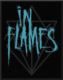 In Flames Scratched Logo Patch zwart-blauw Polyester