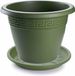 Forte Plastics Bloempotten - 3 stuks - Donkergroen - Ø 40 cm - Rond