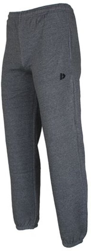 Donnay Joggingbroek met boord - Sportbroek - Heren - Maat XL - Donker grijs gemÃªleerd