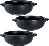 Cosy & Trendy Soepkommetjes - 4x stuks - 400 ML - zwart - porselein - D13 x H5 cm - rond