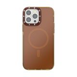 PopSockets iPhone 13 Pro Max hoesje met MagSafe, telefoonhoesje voor iPhone 13 Pro Max, grip apart verkocht, compatibel met draadloos opladen - Amber