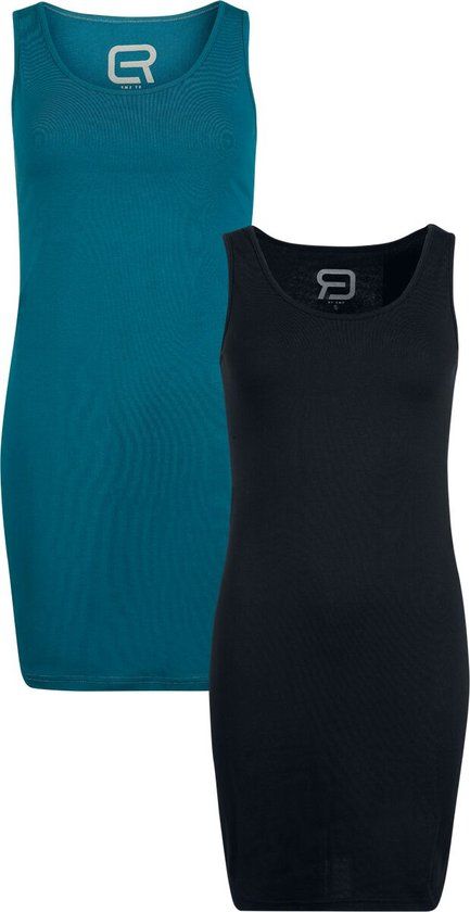 R.E.D. by EMP R.E.D. Rock-Engineered Design Zwarte/Petrol Korte Jurk - Dames - M