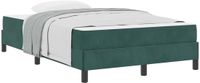 vidaXL Boxspringbed met matras Donkergroen 120 x 200 cm Stof